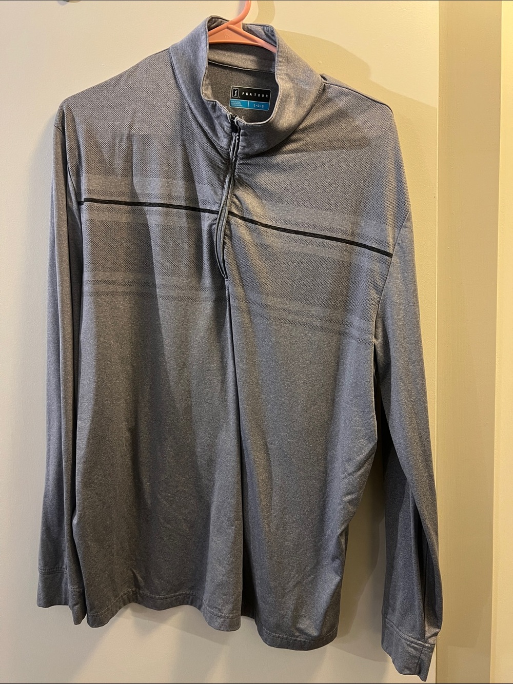PGA Tour Men's Heather Gray Half-Zip Performance Jacket